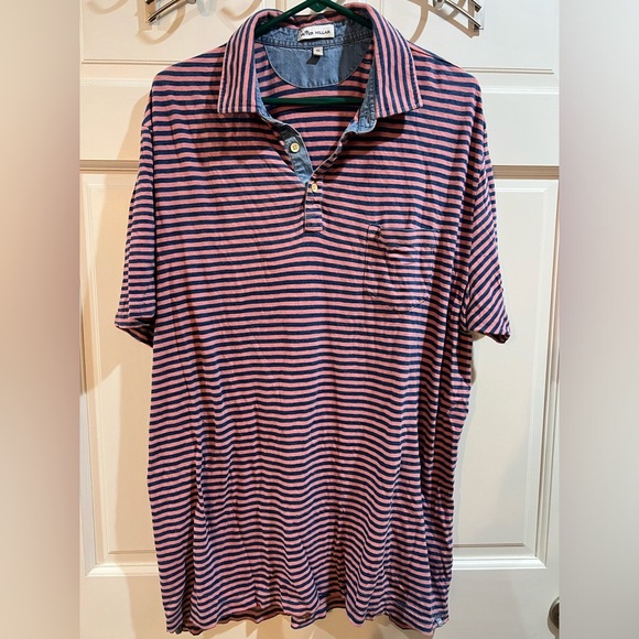 Peter Millar Seaside Stripe Pocket Polo Size XL - Picture 2 of 4